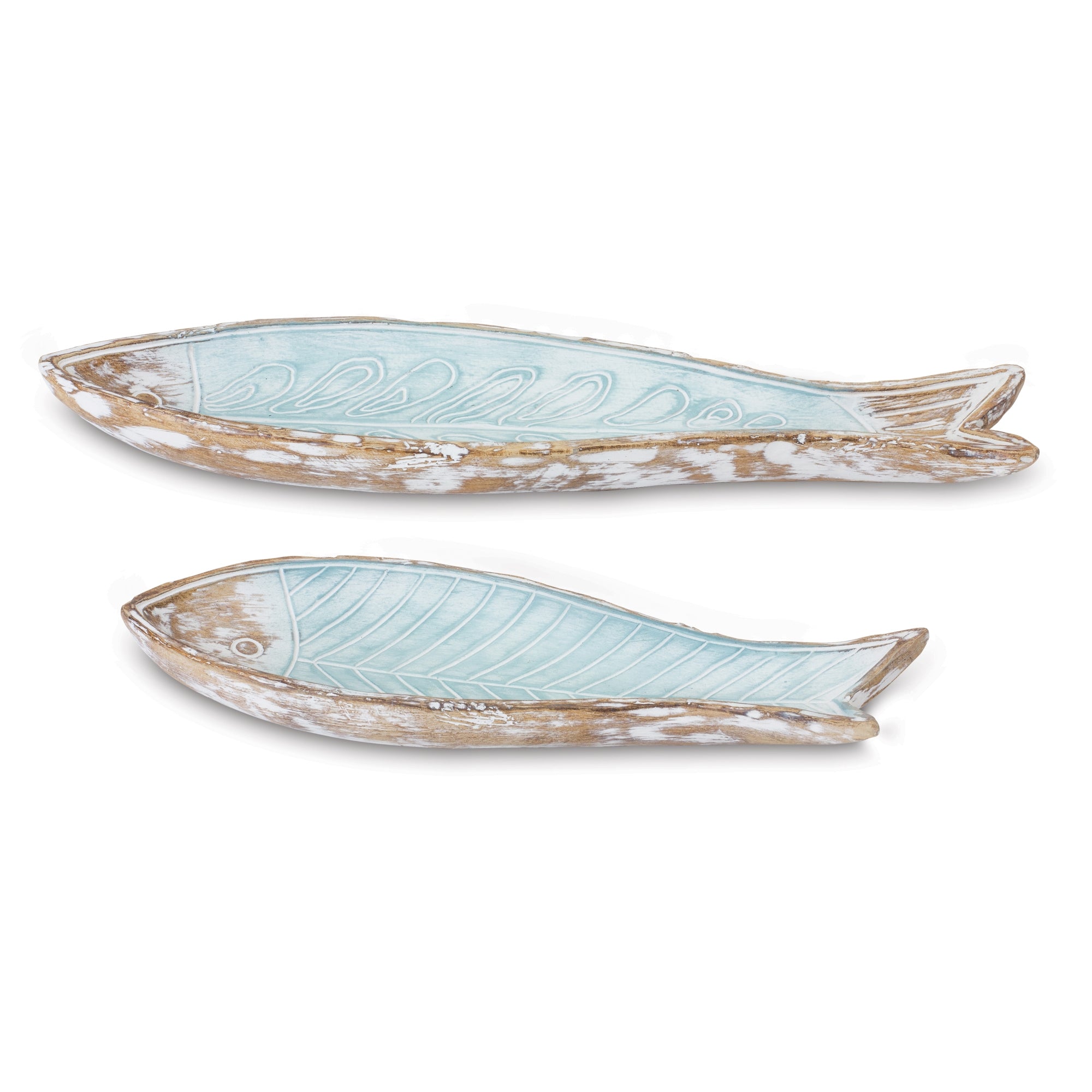 Geometric Etched Fish Plate (Set of 2)