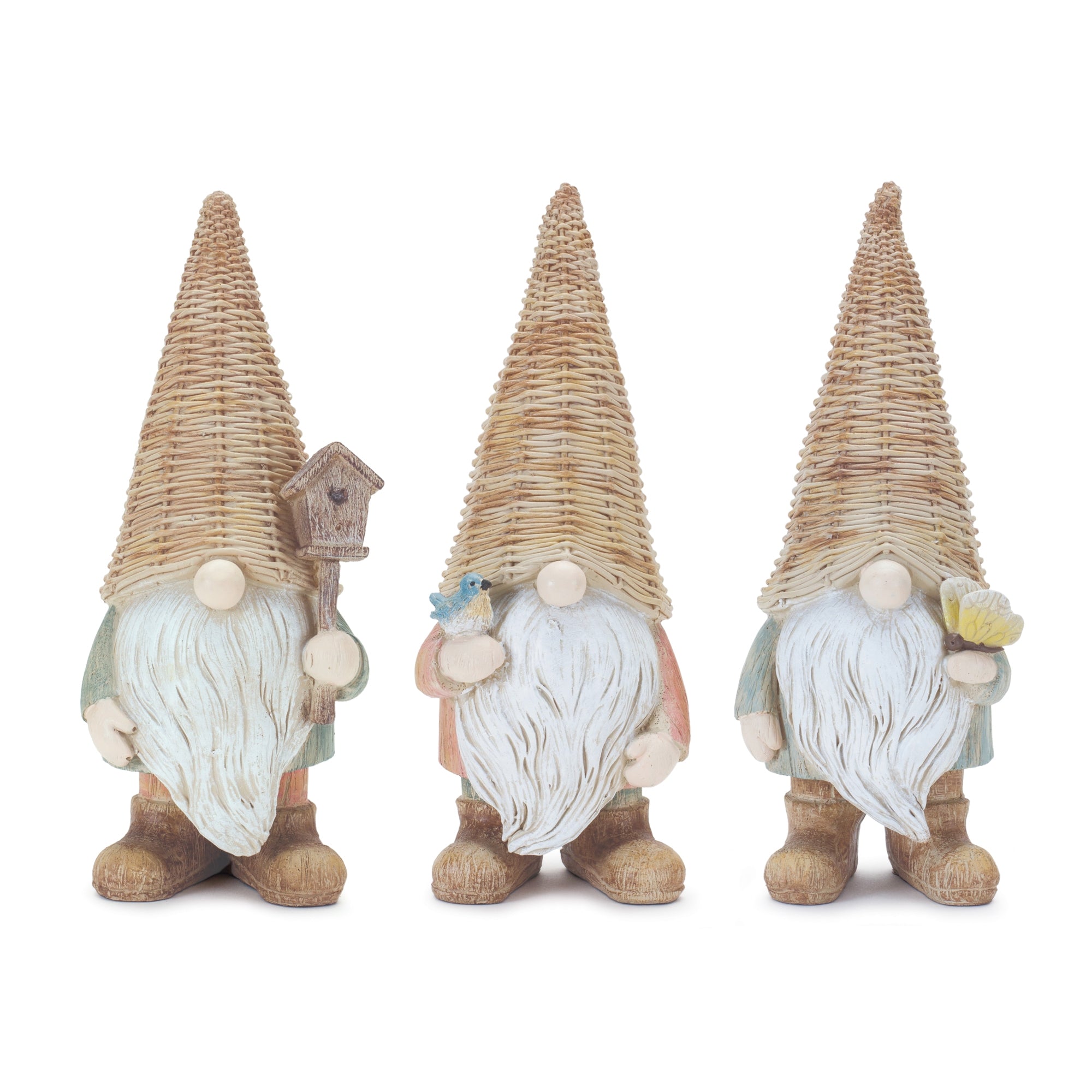 Wicker Gnome Figurine (Set of 3)