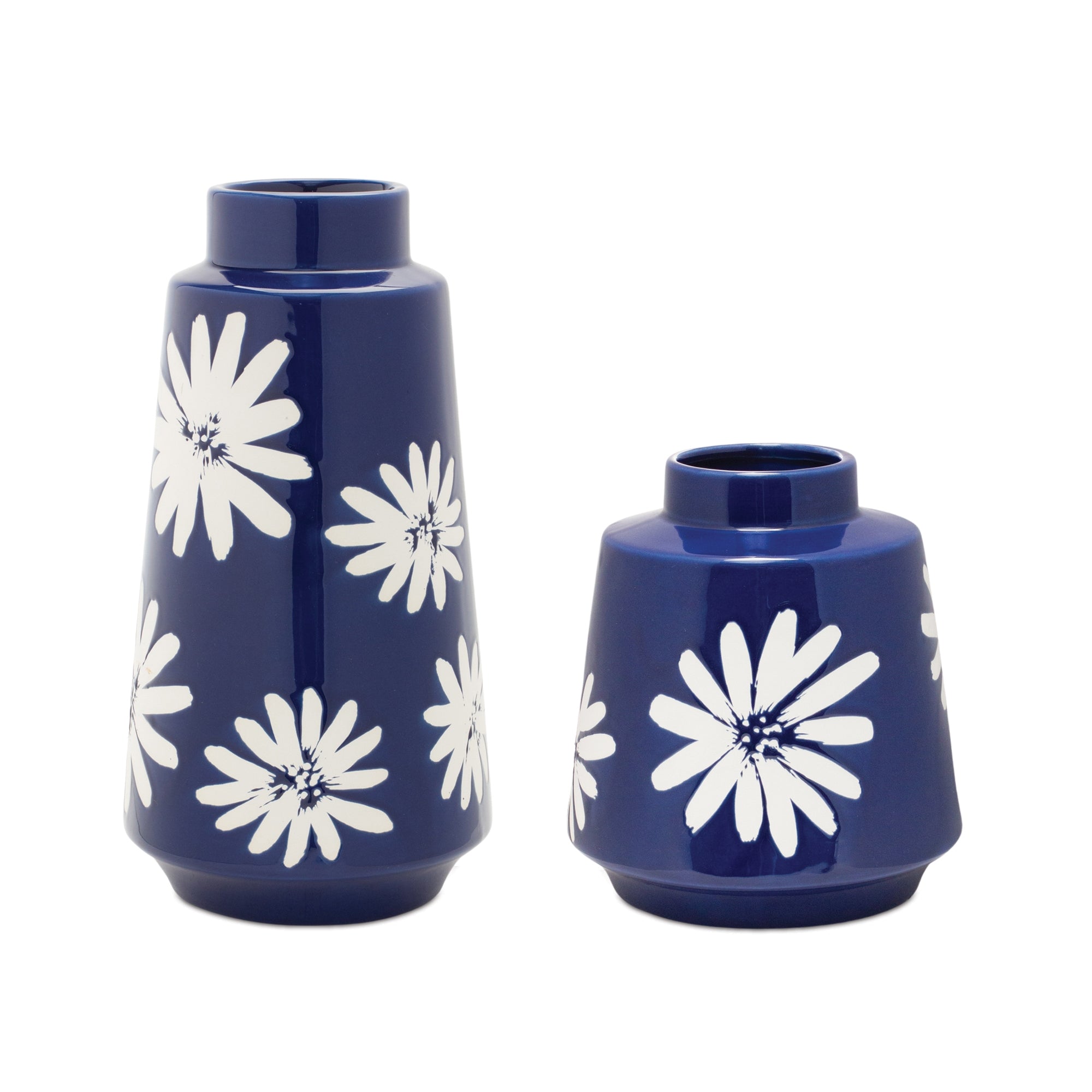 Ceramic Daisy Vase (Set of 2)