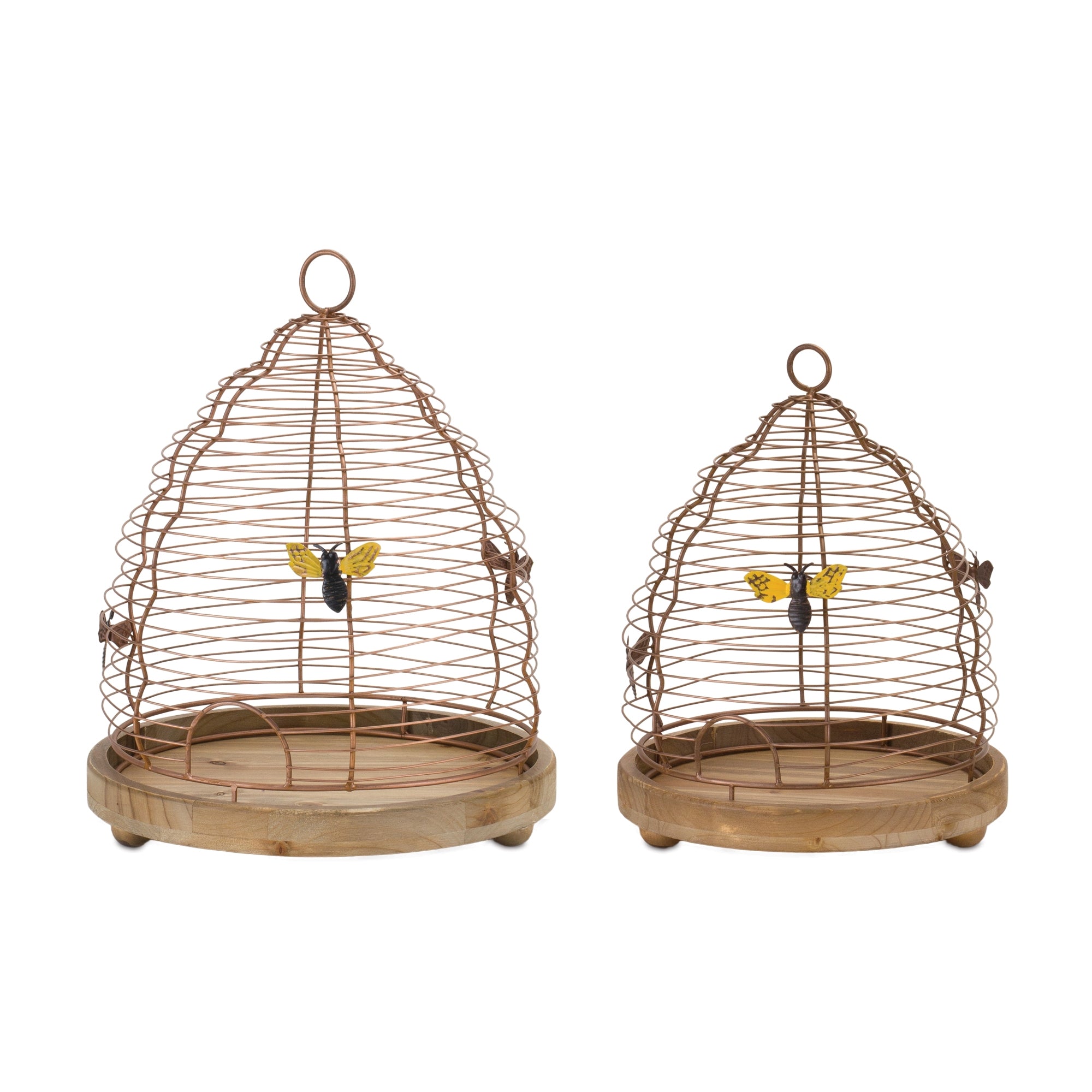 Bee Skep Hive Décor (Set of 2)