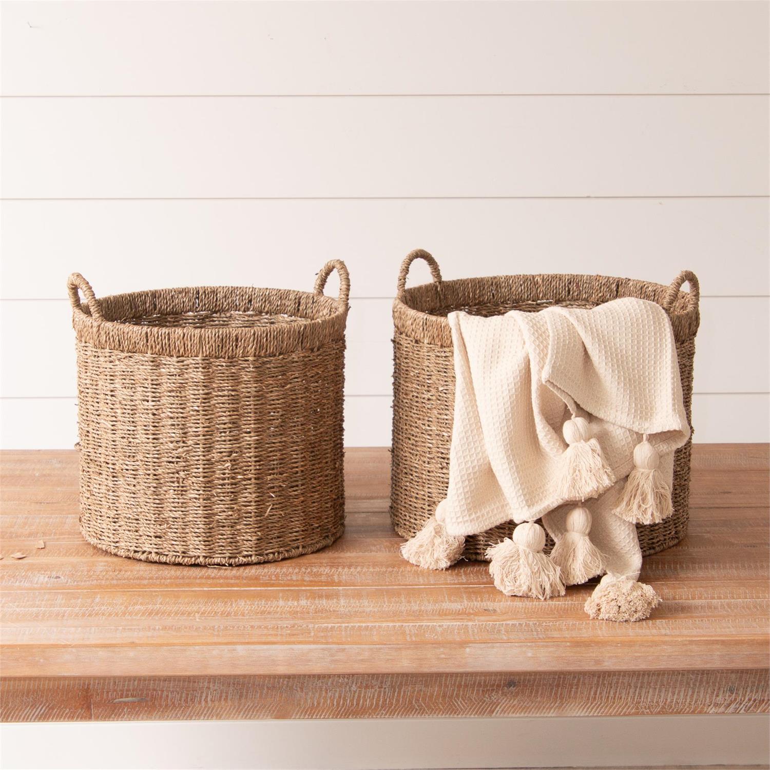 Round Seagrass Baskets (S/2)