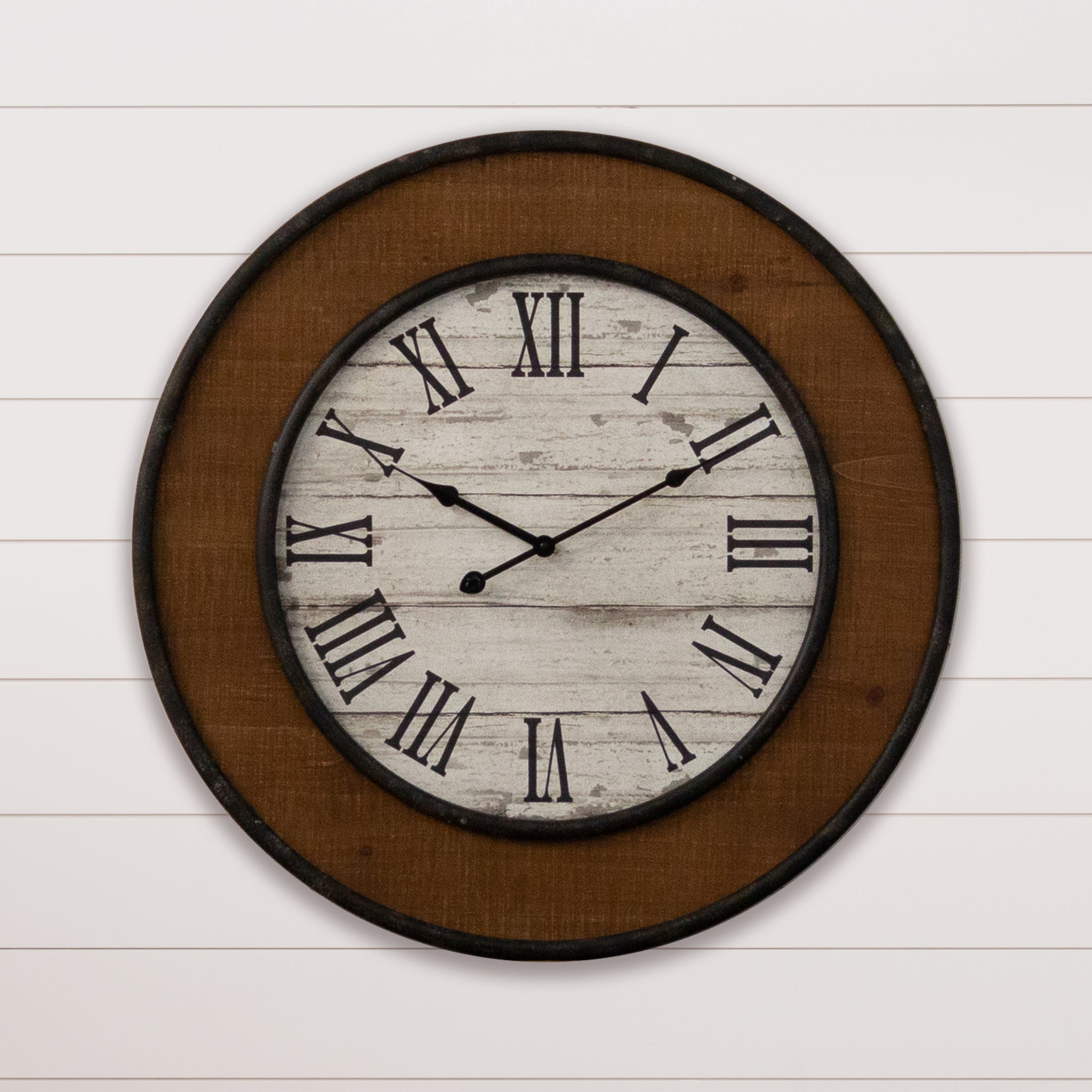 Clock - Pallet Clock With Wood Border