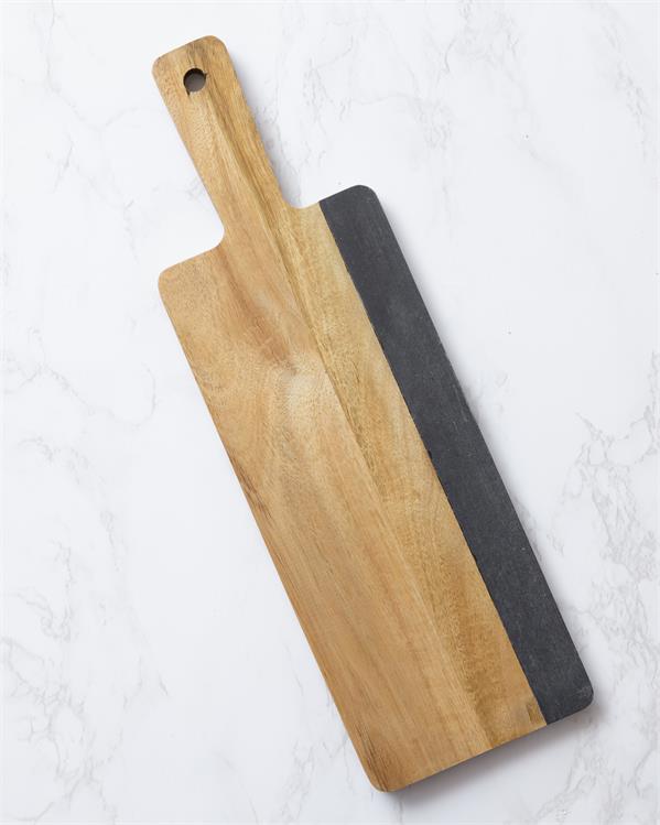 Slate and Wood Cutting Board - Long