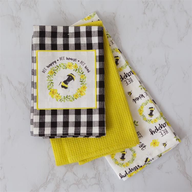 Wildflowers & Bee Tea Towels (S/3)
