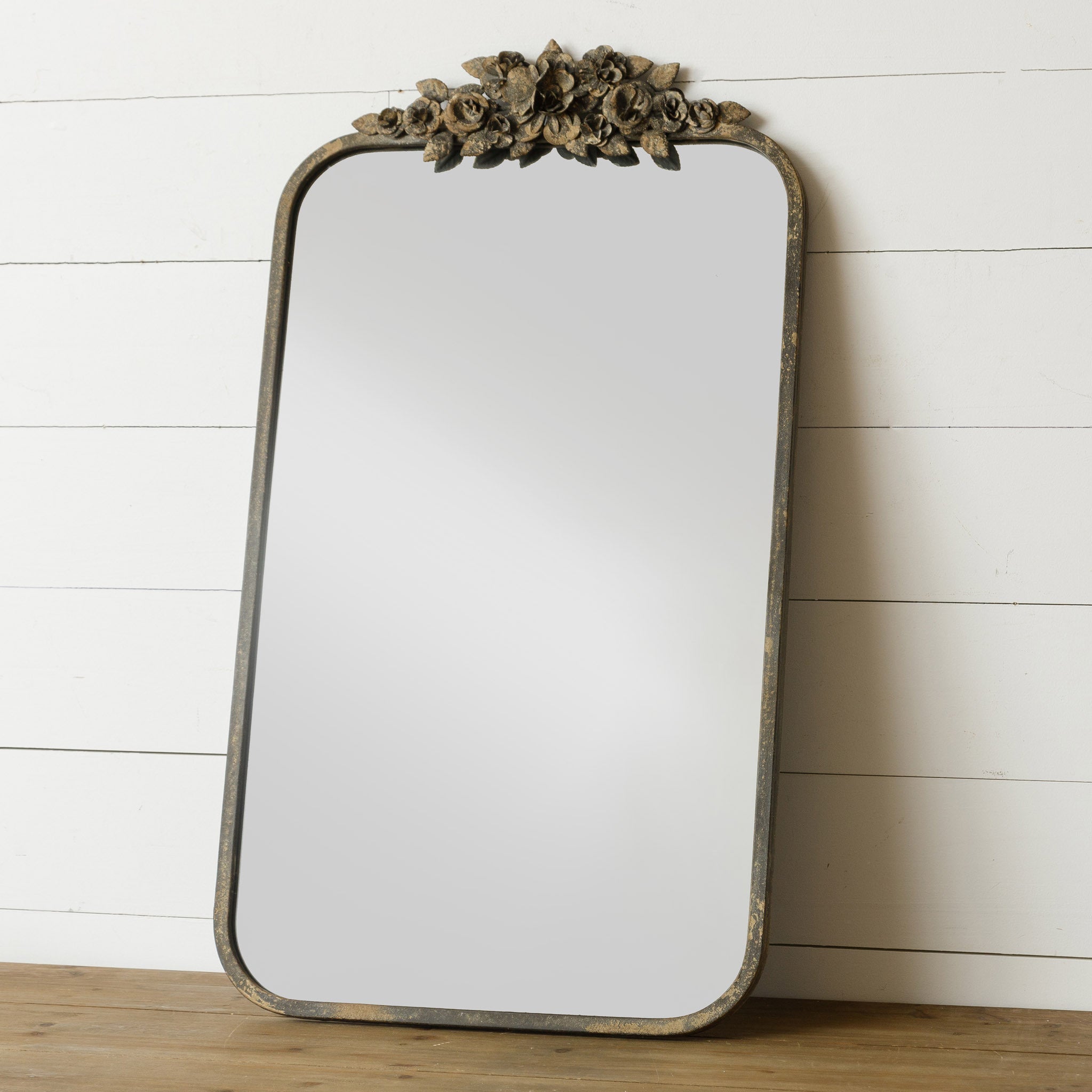 Antique Styled Floral Mirror