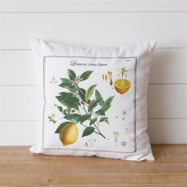 Lemon Botanical Pillow