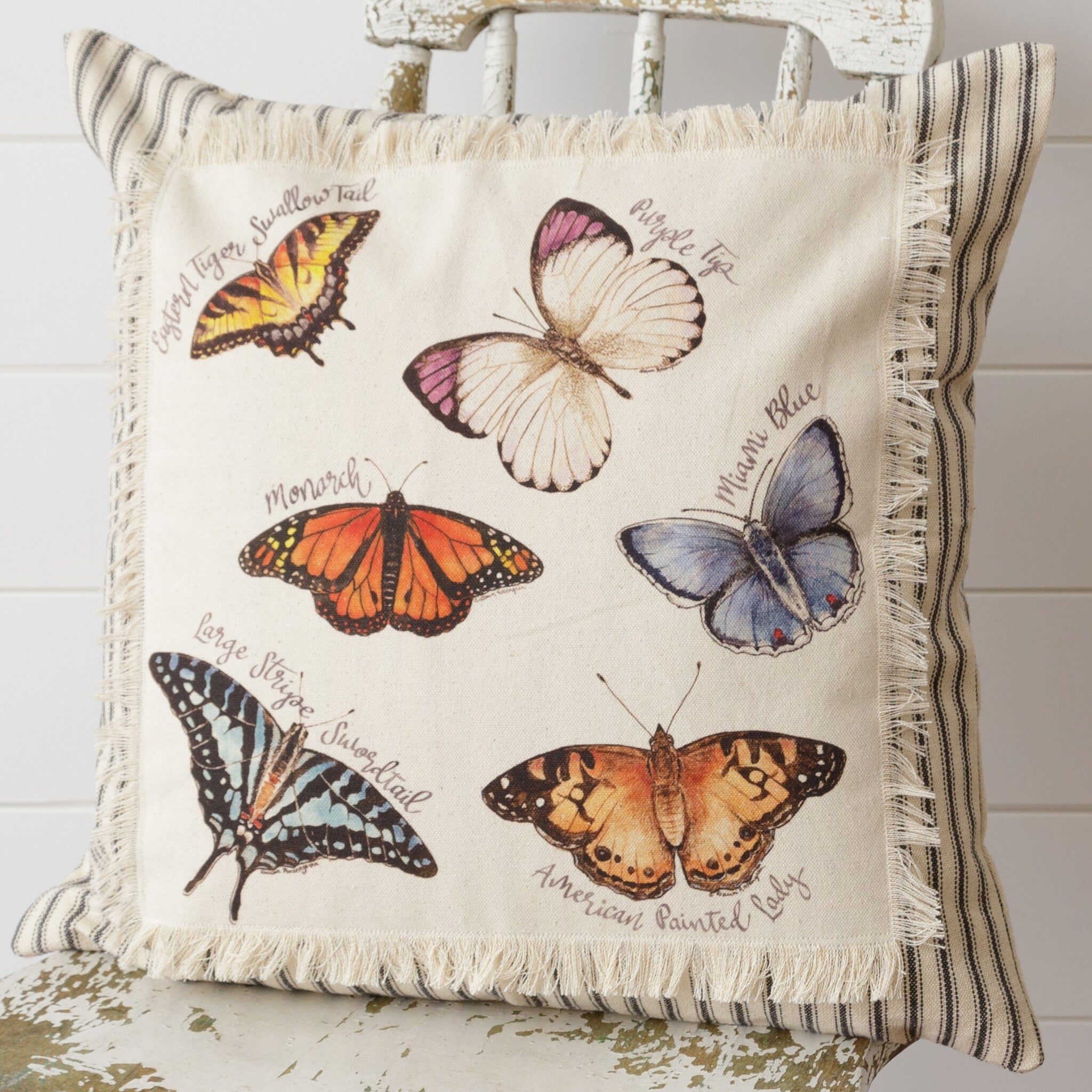 Watercolor Butterflies Pillow