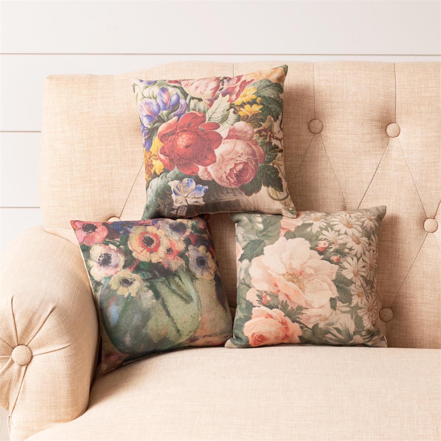 Vintage Floral Mini Pillows (S/3)