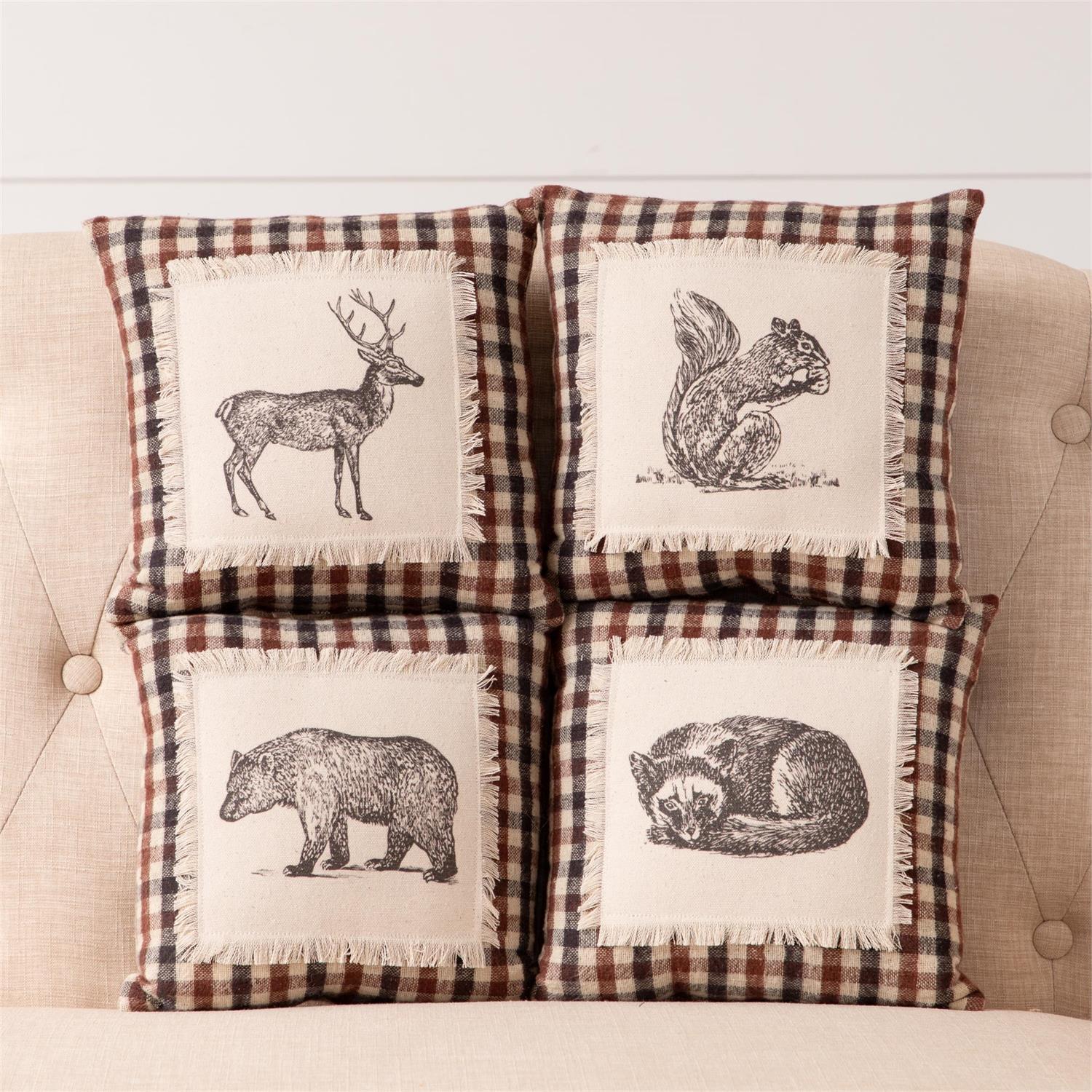 Forest Animals Mini Pillows (S/4)