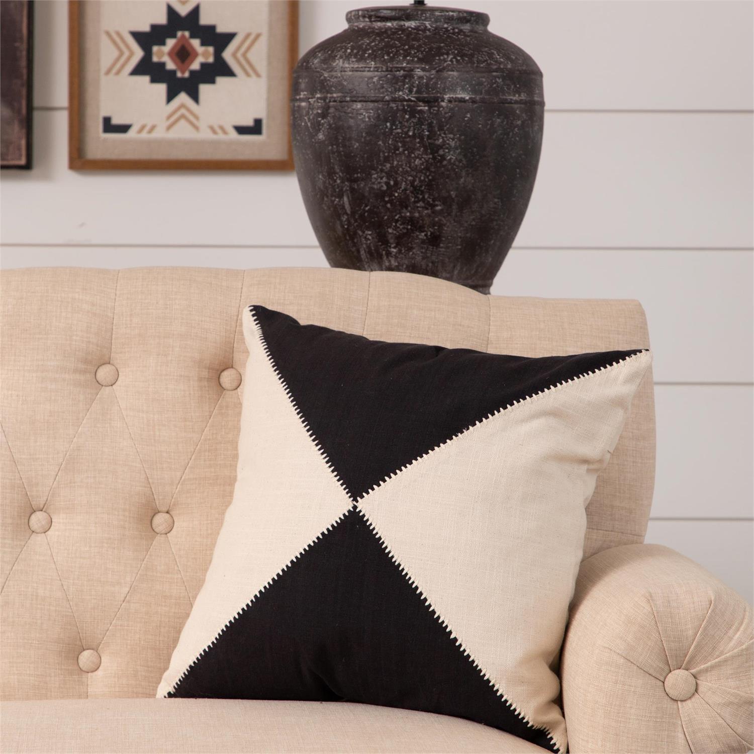 Black and White With Stitch Pillow