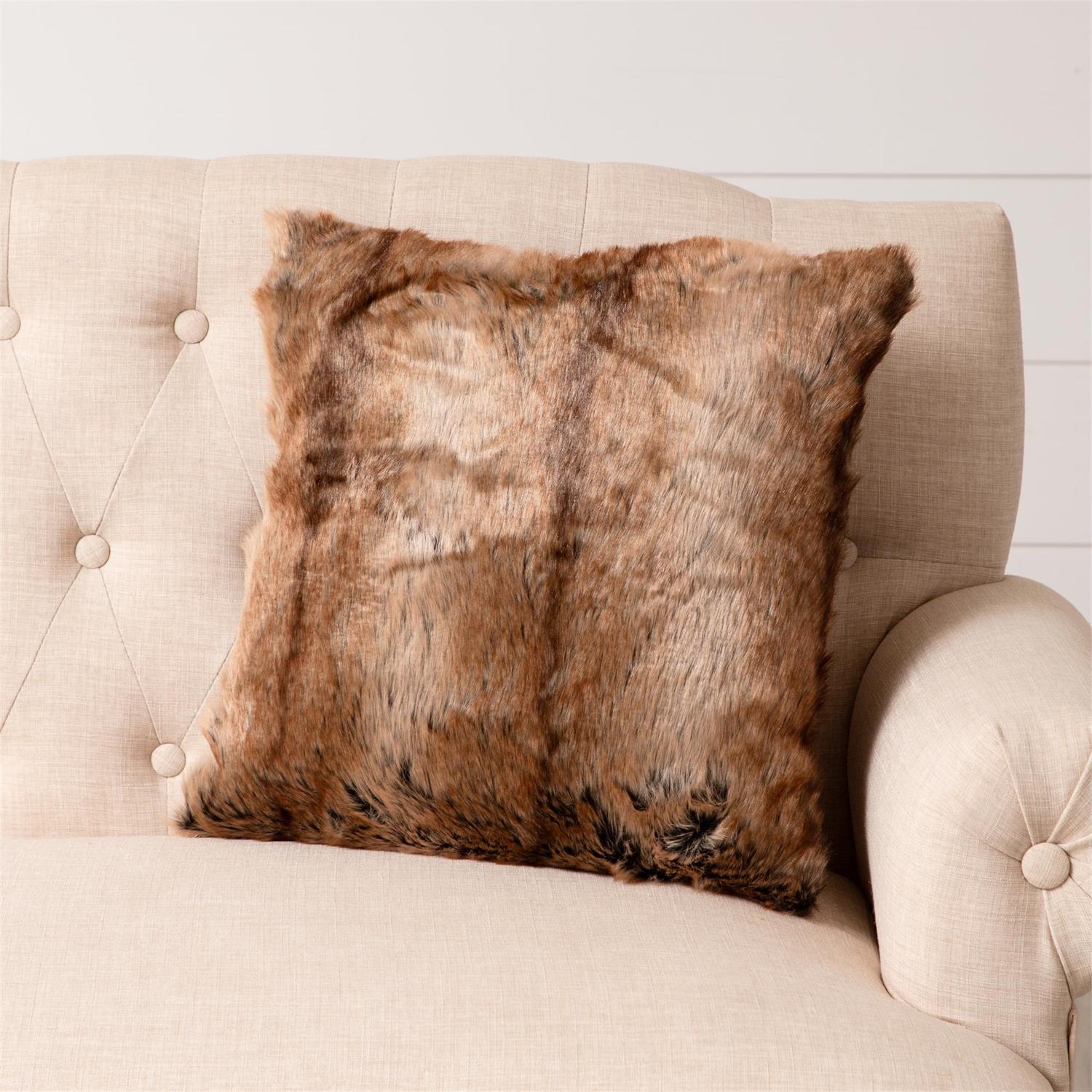 Faux Caribou Fur Pillow