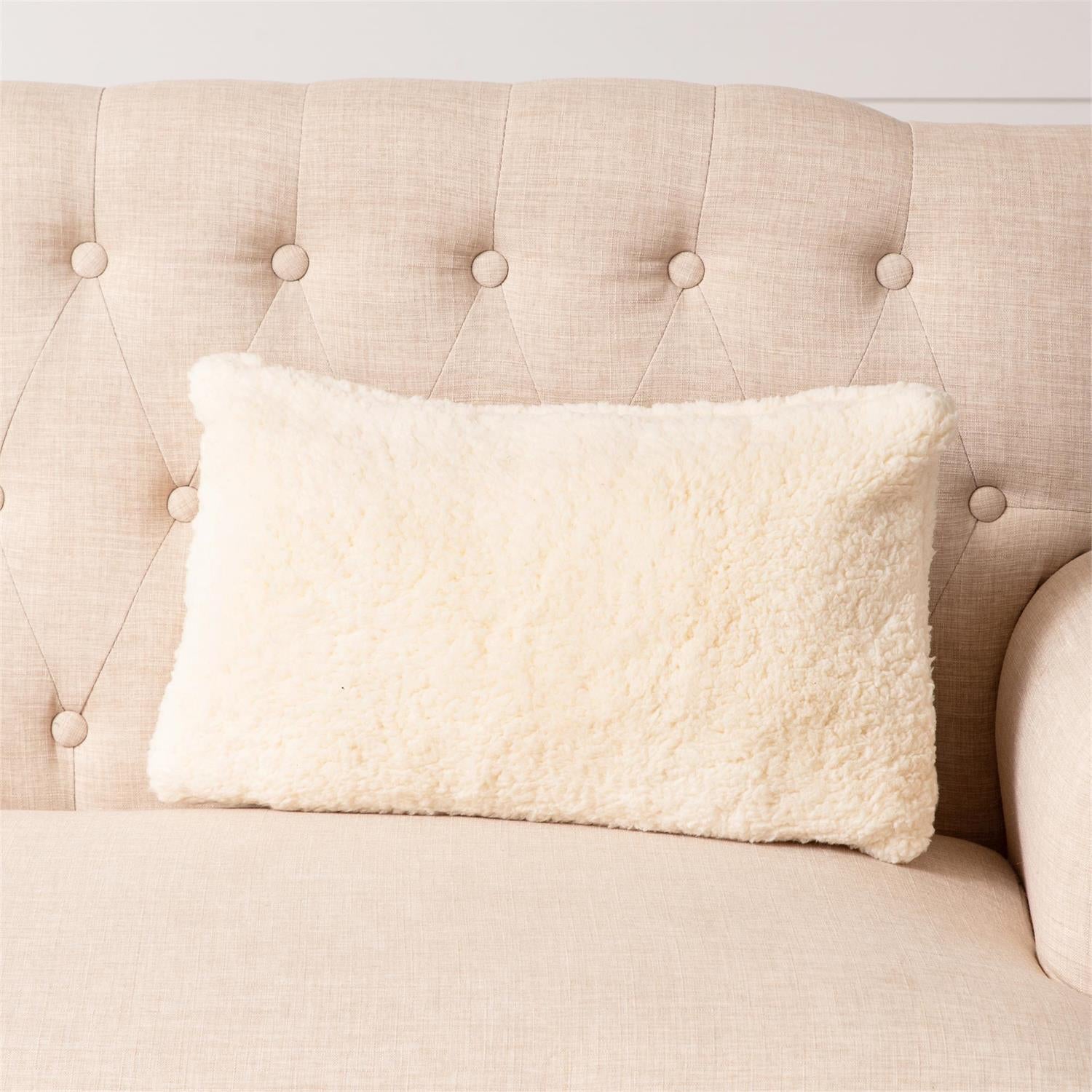 White Dreamy Sherpa Pillow