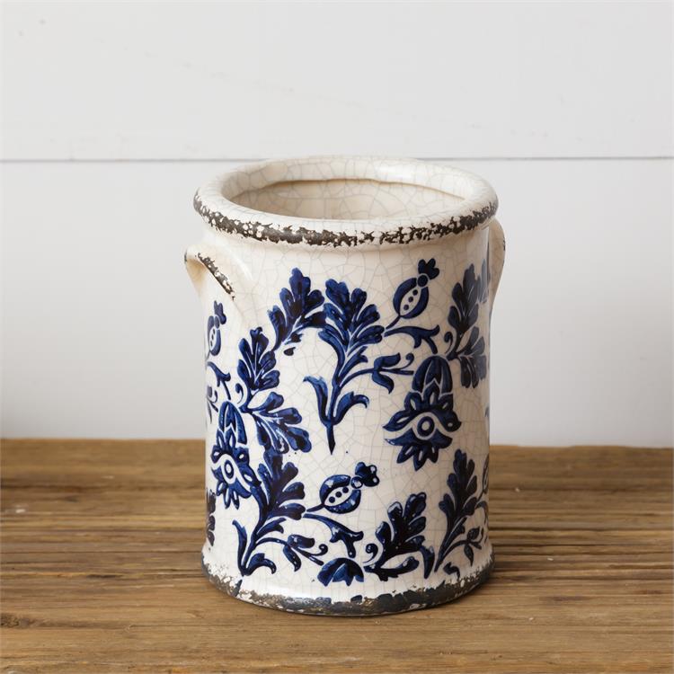 Blue Floral Pottery - Crock (Sm)