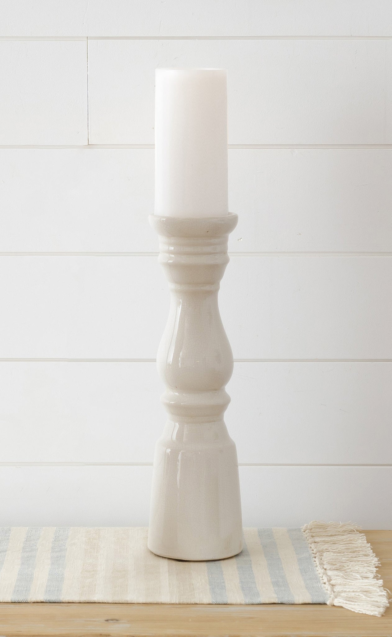 Ceramic Finial Candle Holder (L)