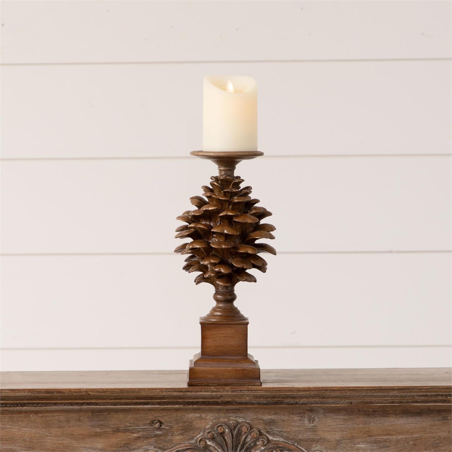 Pinecone Candle Holder, Sm