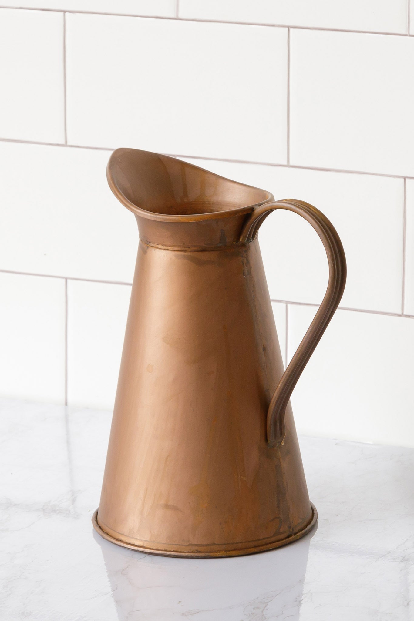 Decorative Weathered Copper Pitcher