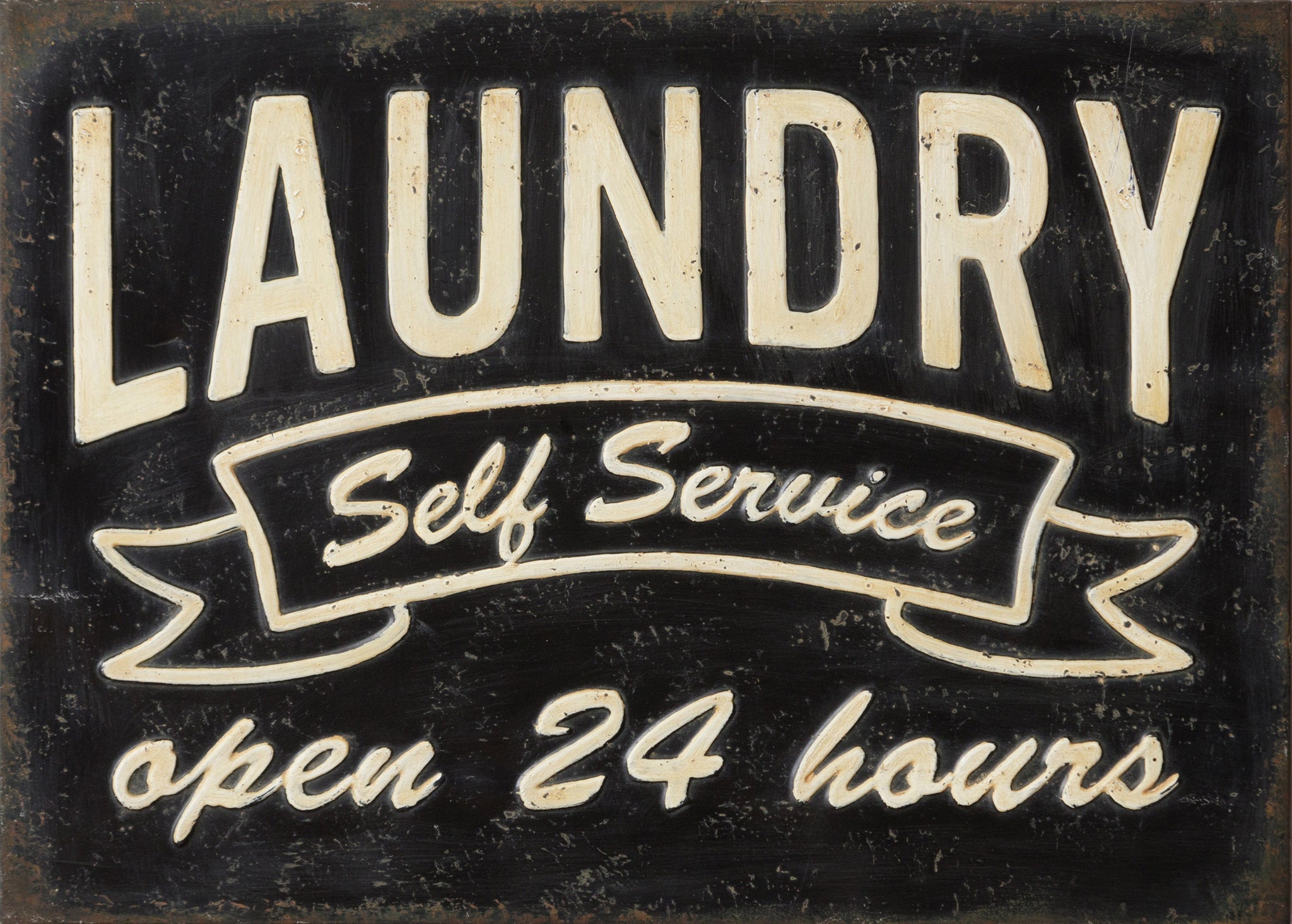 Iron Laundry Room Self Service Wall Art
