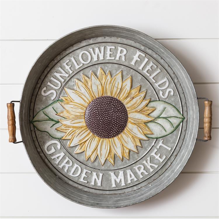 Embossed "Sunflower Fields" Tray