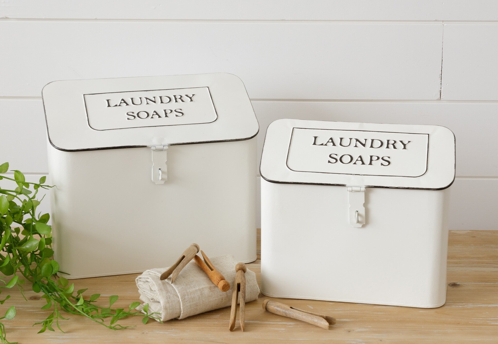 Neutral Laundry Soap Bins (S/2)