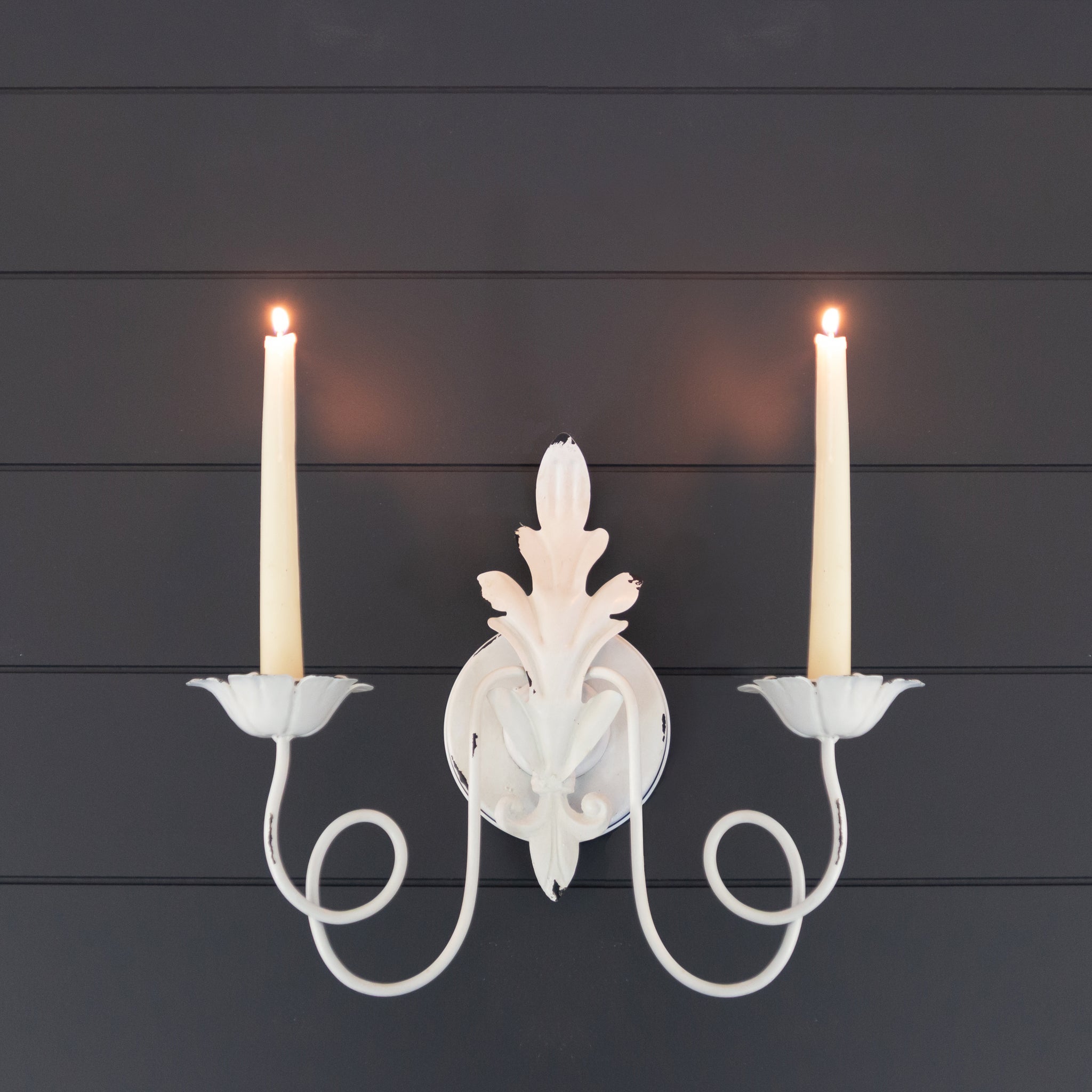 Distressed Candle Holder Sconce