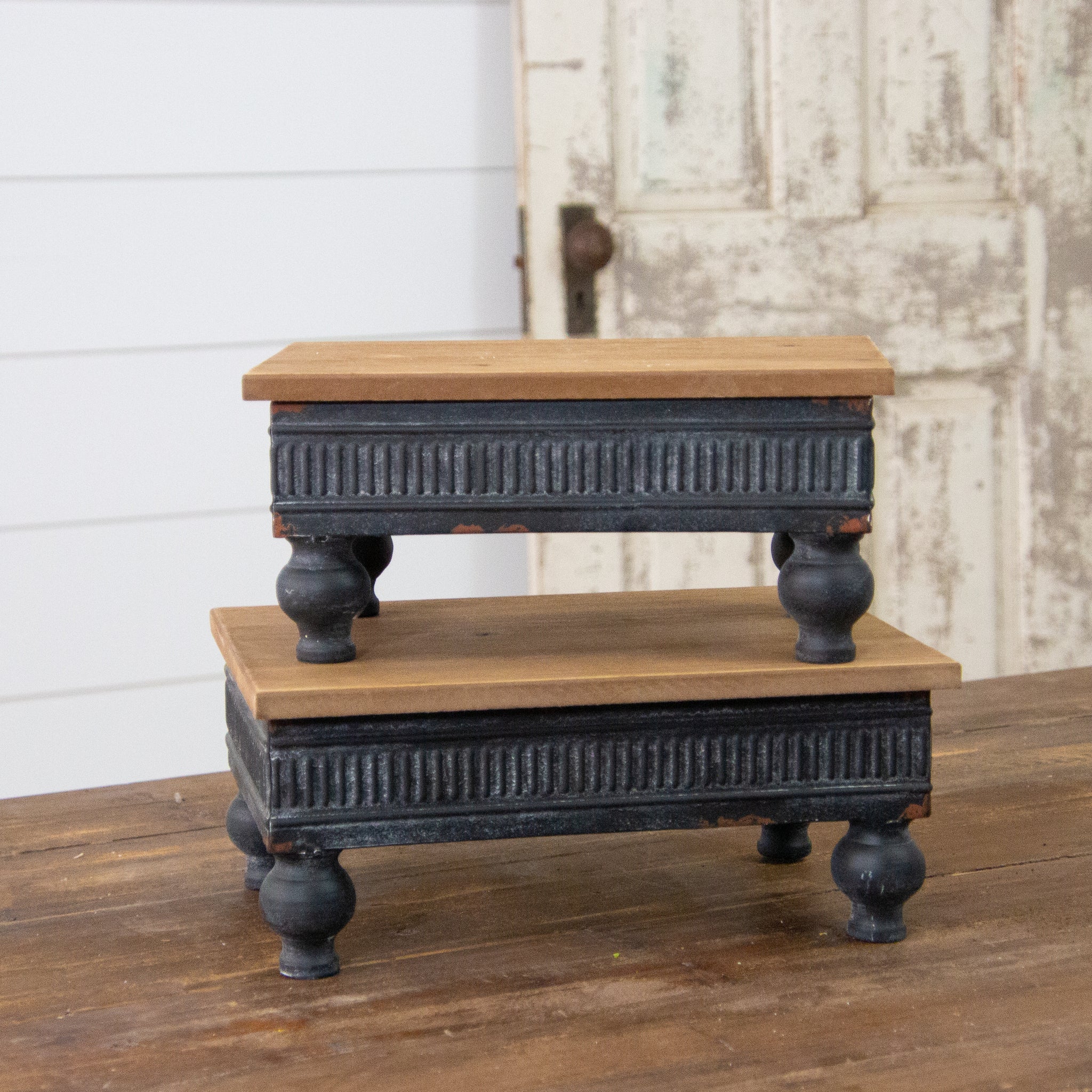 Footed Risers With Metal Edge