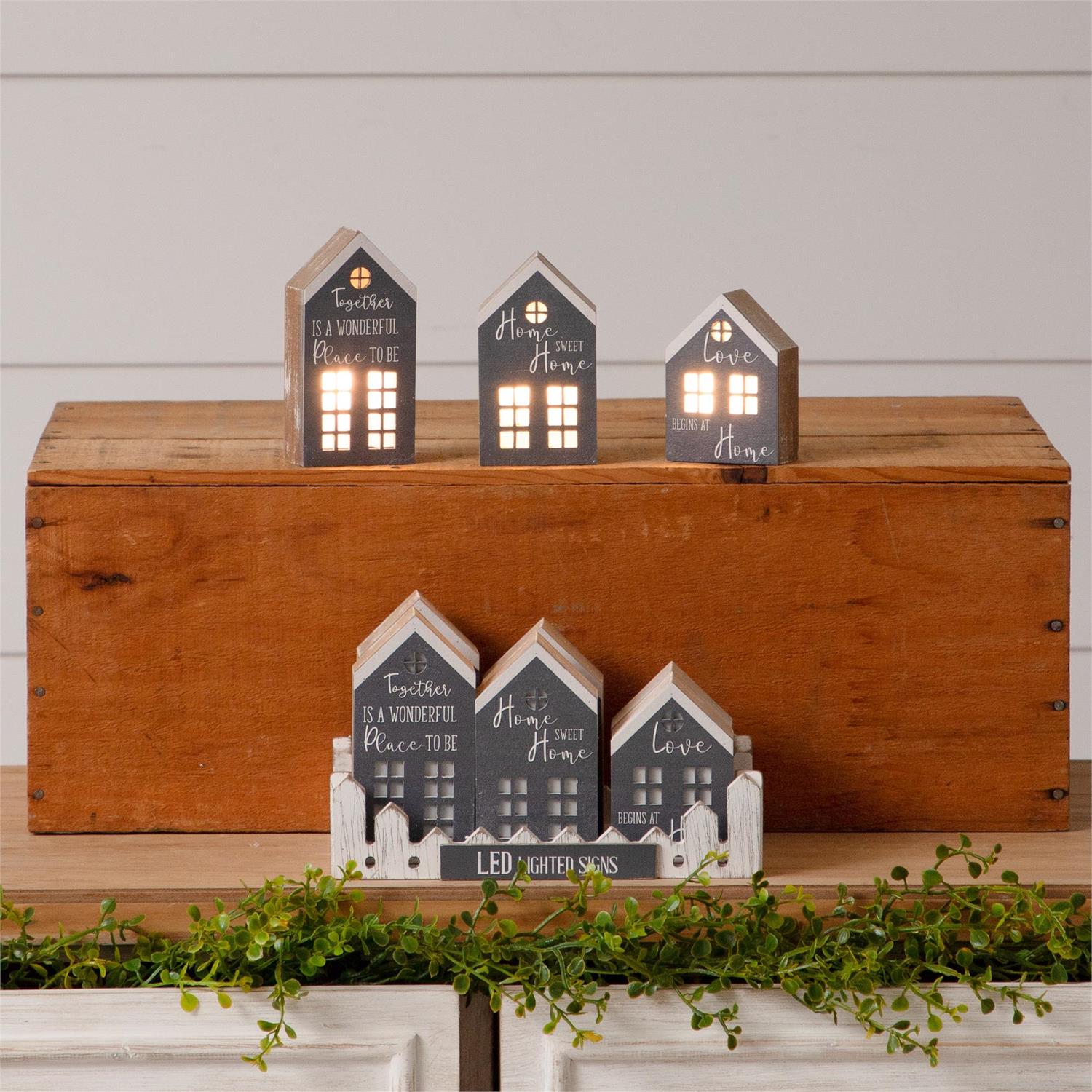 Crate Of 9 - LED Houses