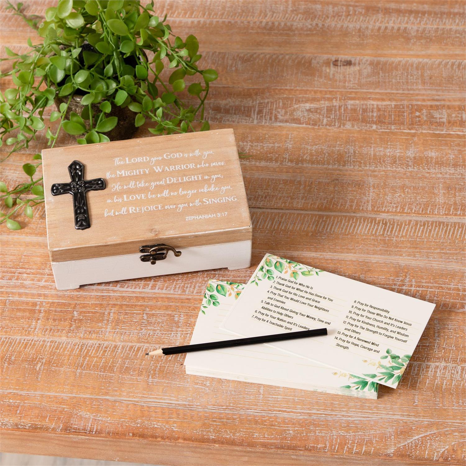 Wooded Prayer Box And Cards
