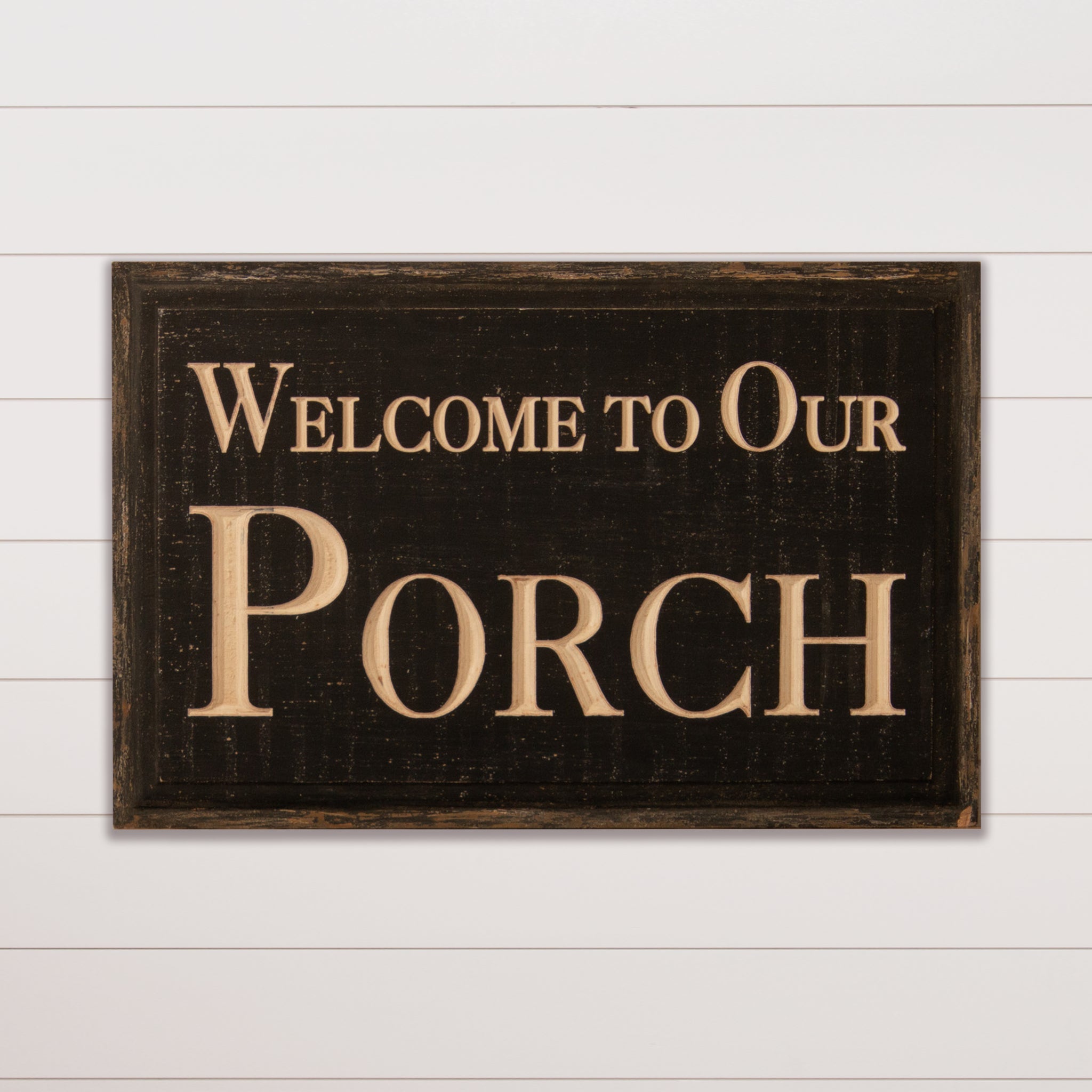 Carved Sign - Welcome To Our Porch