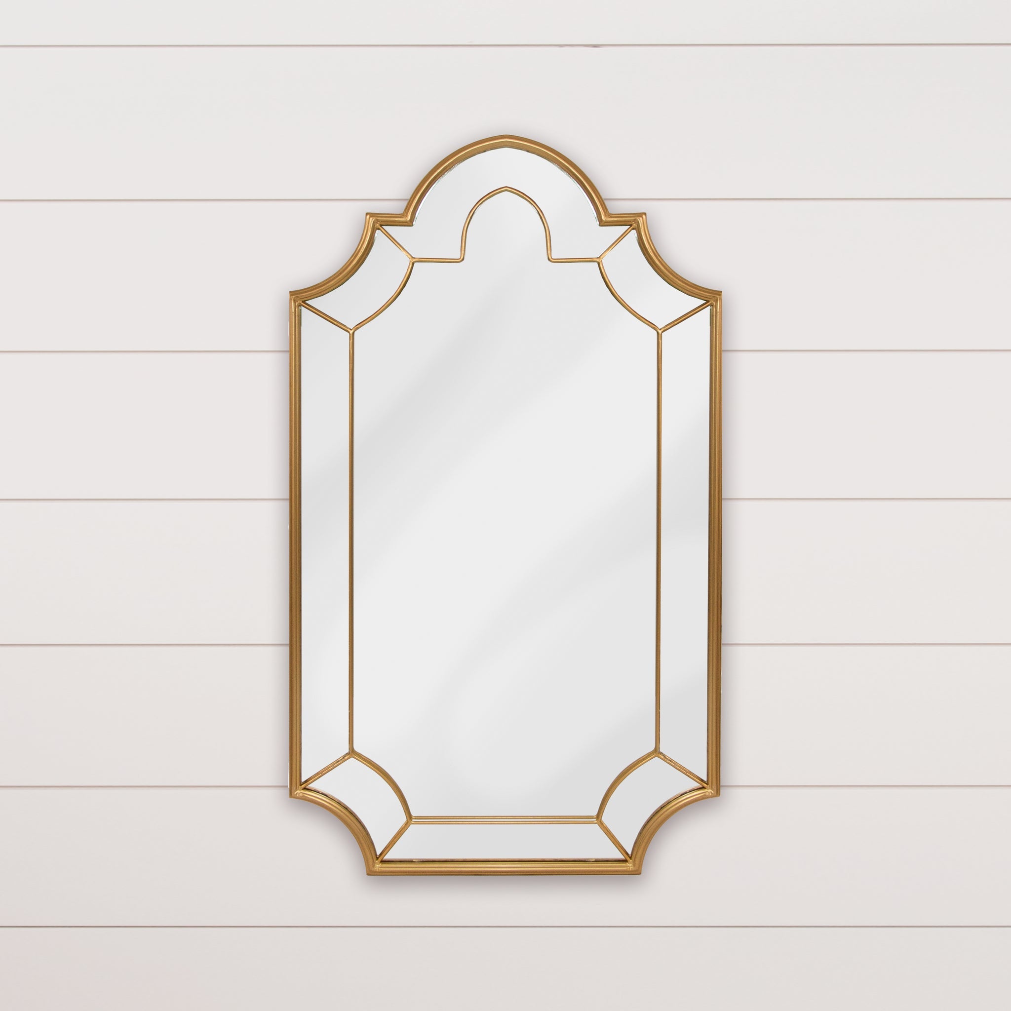 Mirror - Arched, Elegant Antiqued Gold Leaf