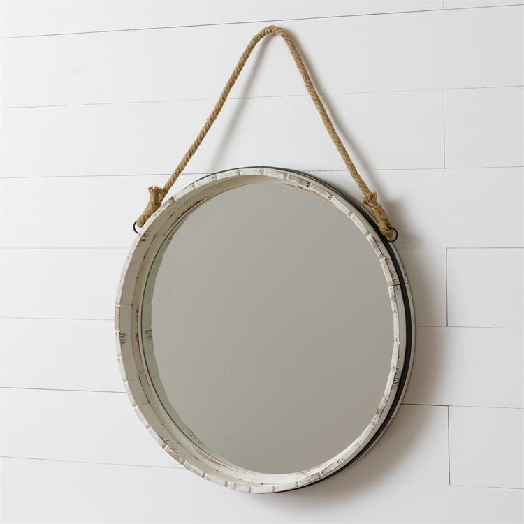 Rustic Barrel Mirror
