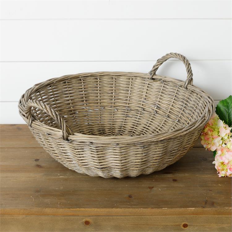 Round Willow Gathering Basket