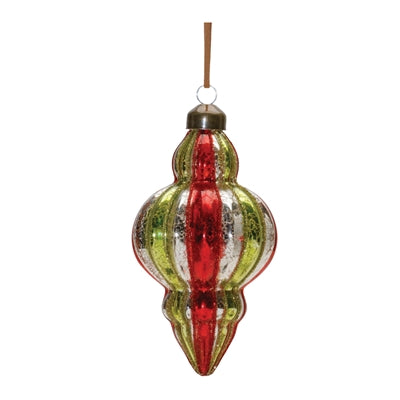 Drop Ornament 6”H Glass