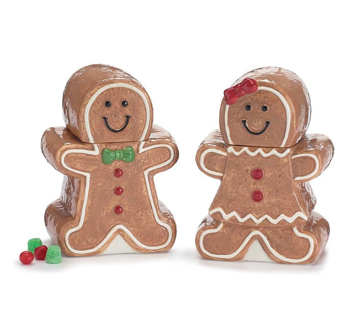 Gingerbread Candy Dishes (S/2)