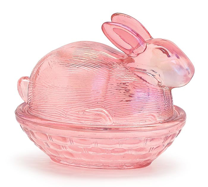 Vintage Styled Pink Bunny Candy Dish