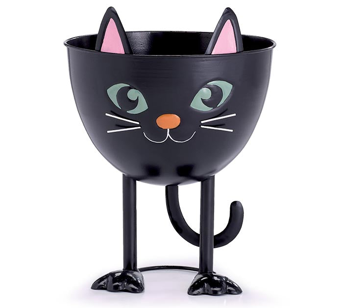 Black Cat Tabletop Candy Bucket