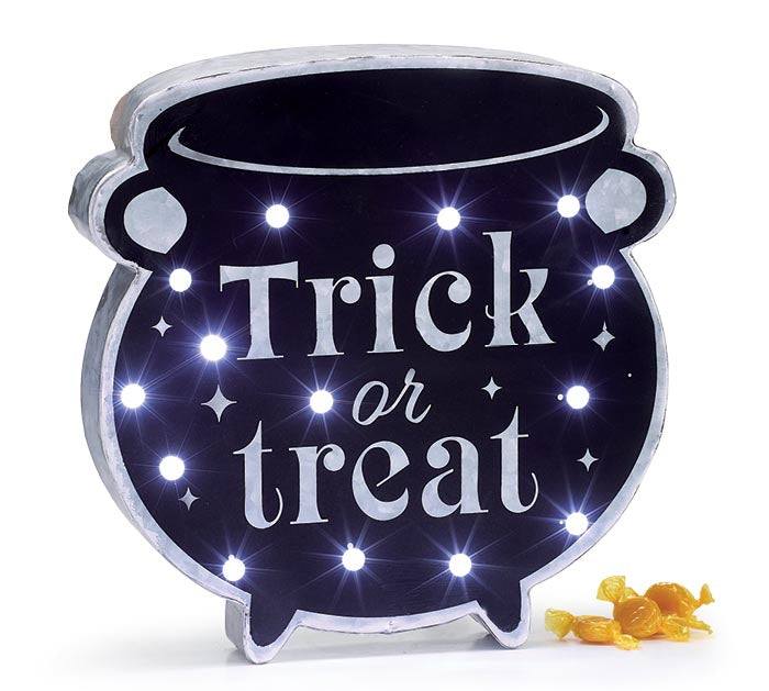 Lighted "Trick Or Treat" Sitter