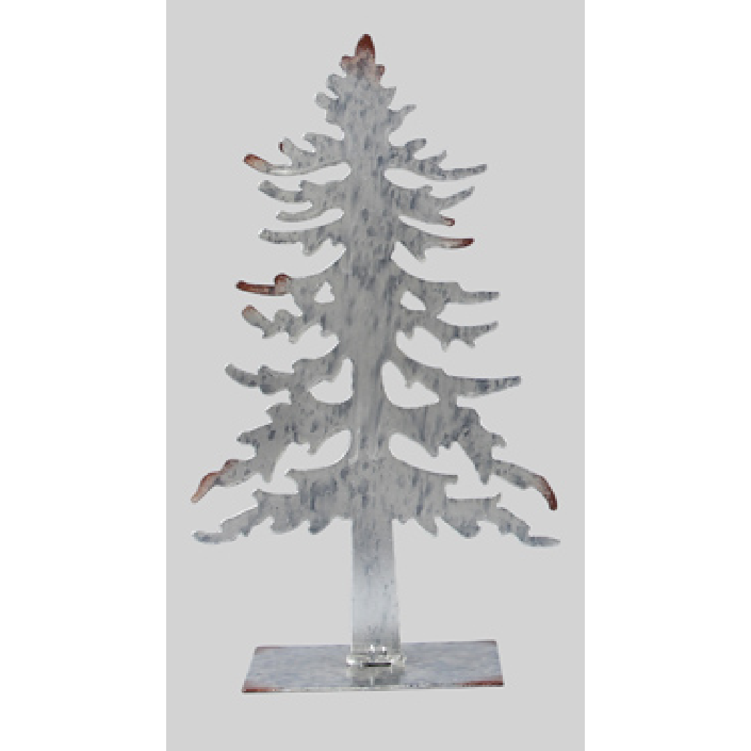13.25" Snow Drift Gray Tabletop Tree