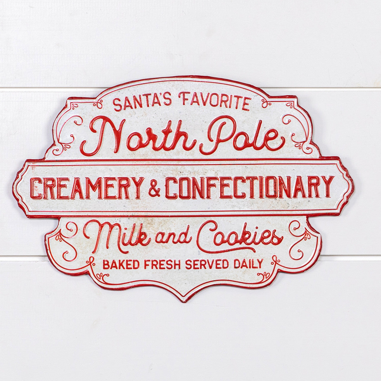 Metal North Pole Creamery Wall Art