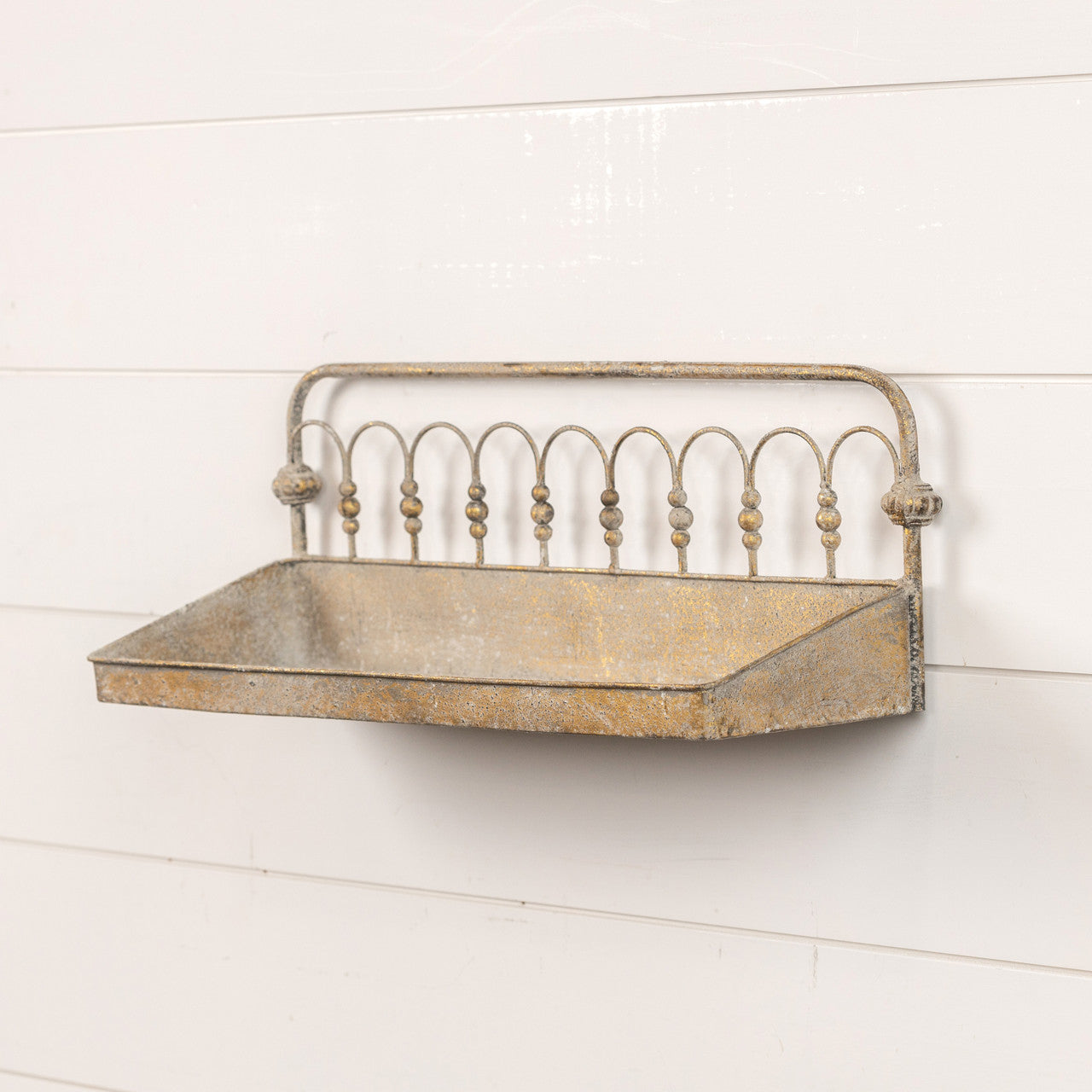French Inspired Wall Shelf w/ Grate