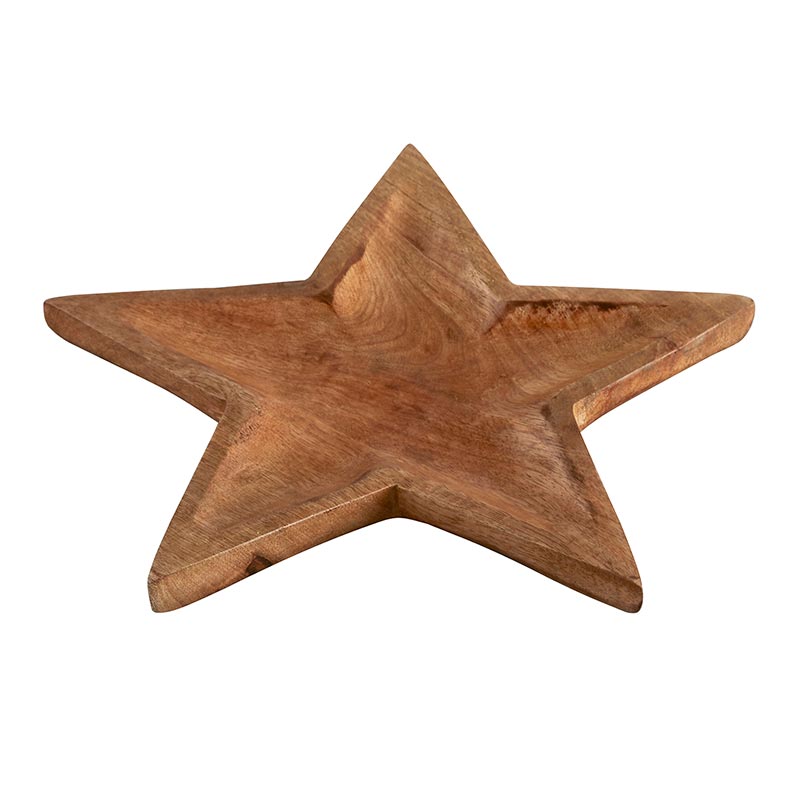 Carved Wooden Star Tray (Large)
