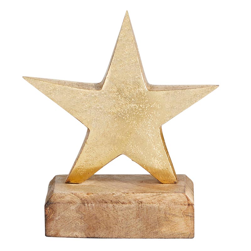 Gold Star w/ Wooden Base - Small