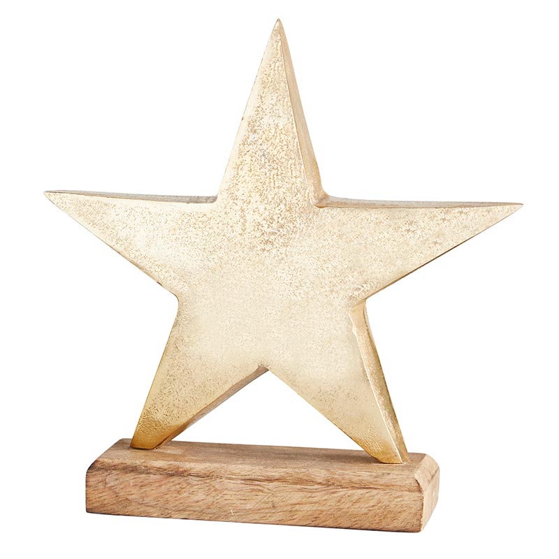 Gold Star w/ Wooden Base - Large