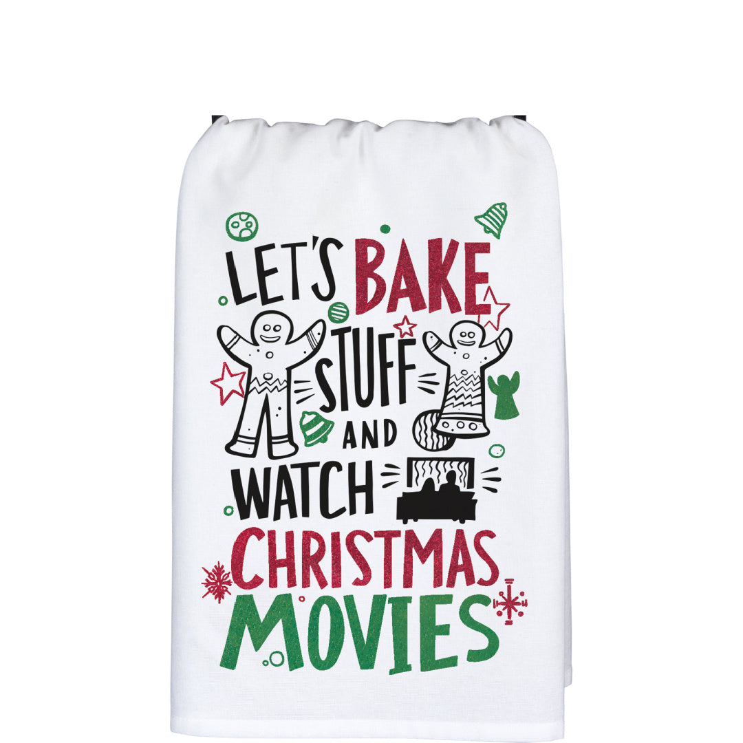 Let's Bake & Christmas Movies Towel