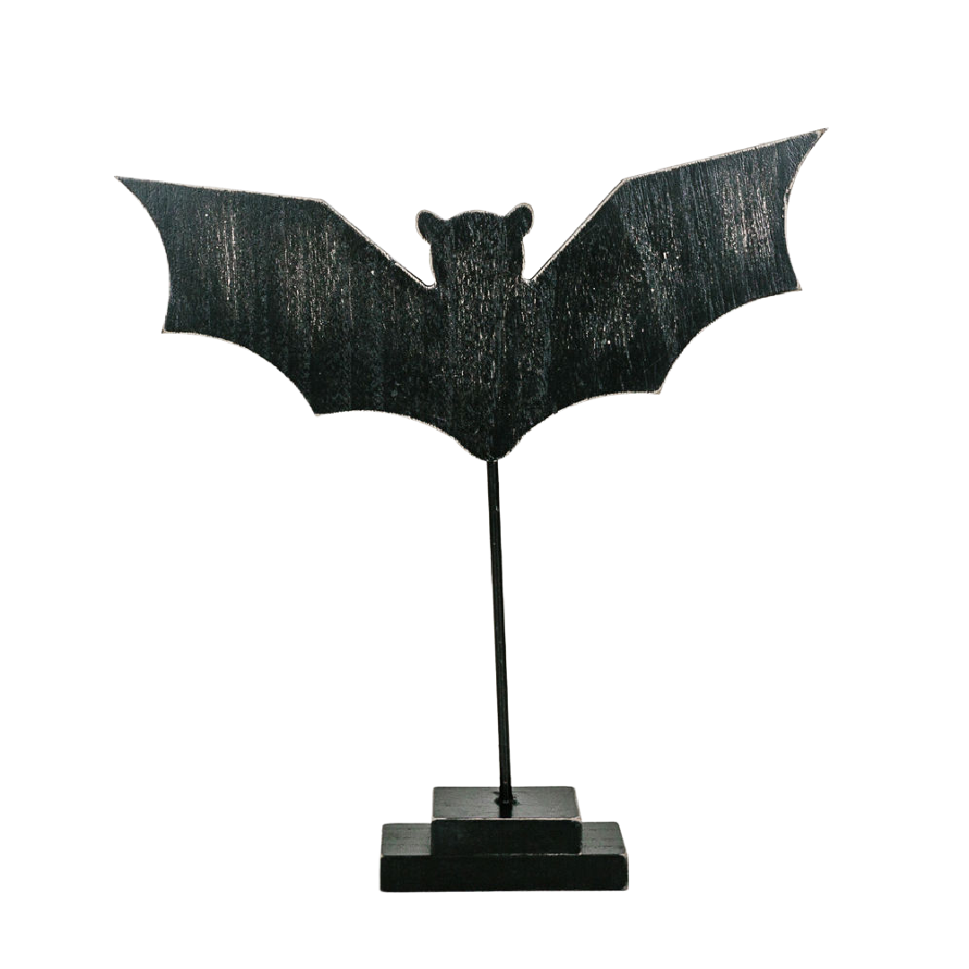 Distressed Wooden Black Bat (Lg)