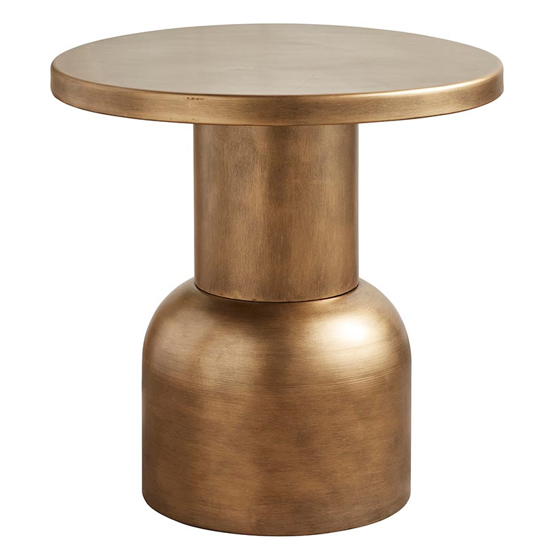 Gold Round Accent Table