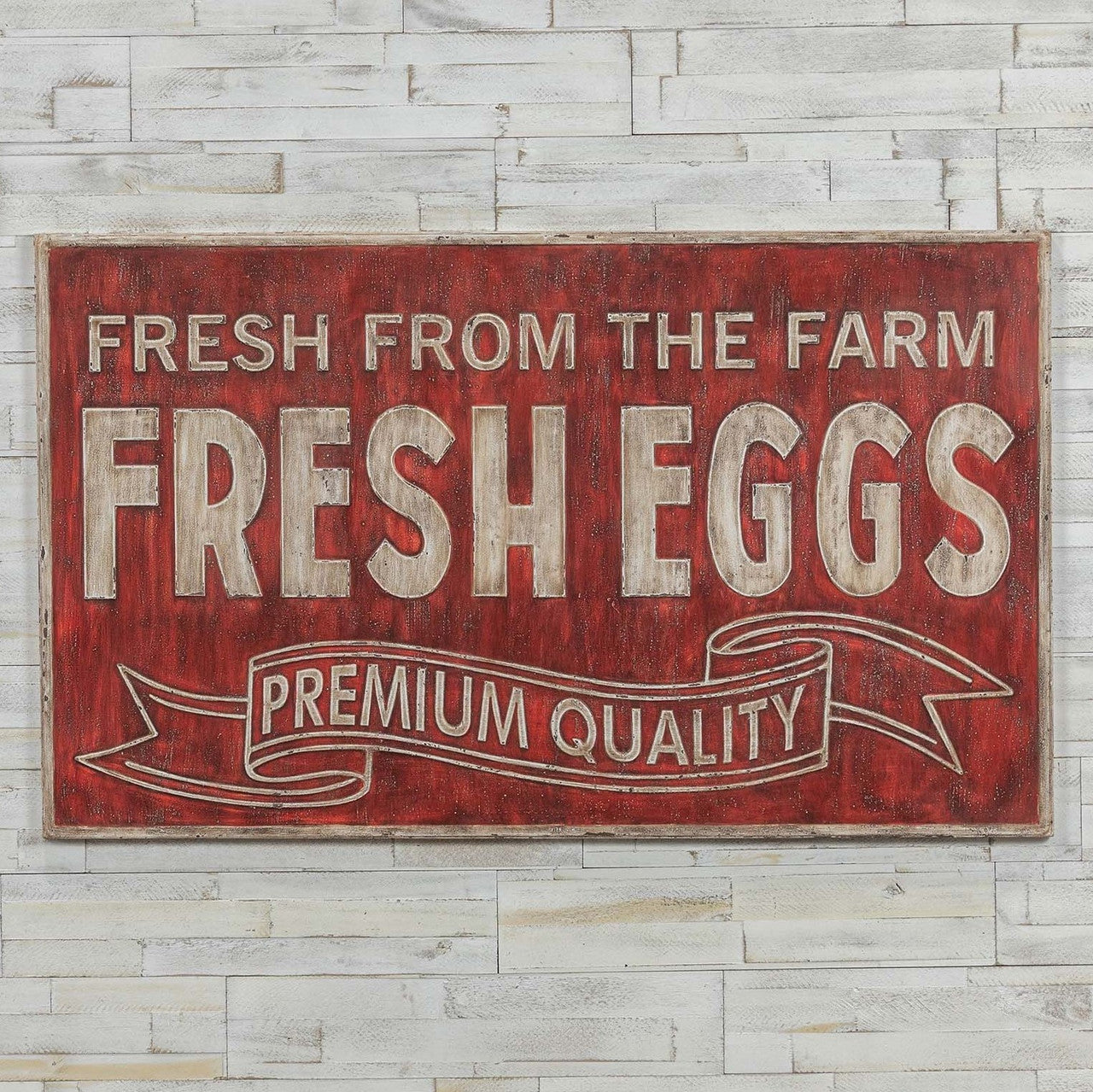 HUGE! Fresh Eggs Mercantile Wall Art