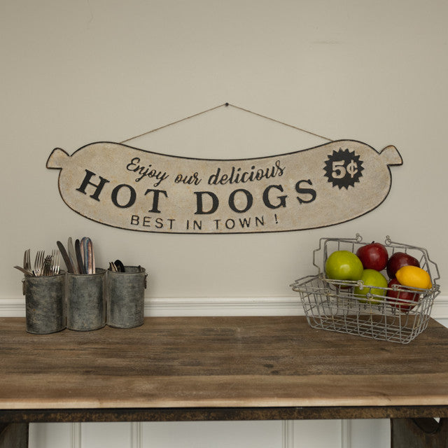 Vintage Inspired Hot Dog Wall Art
