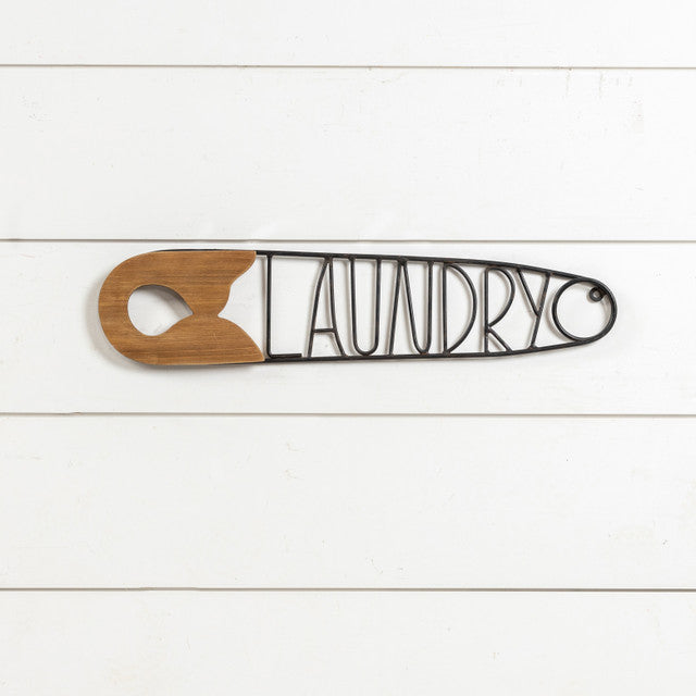 Laundry Safety Pin Wall Art