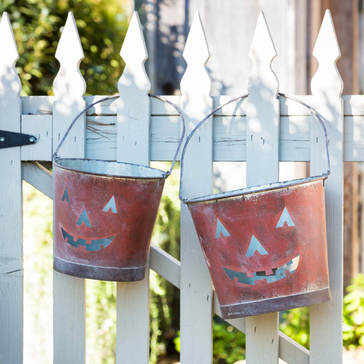 Painted Metal Jack O'Lantern Buckets (5610097705117)