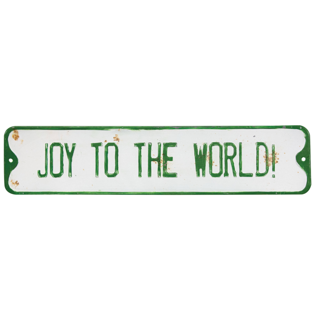 Joy To The World Metal Street Sign
